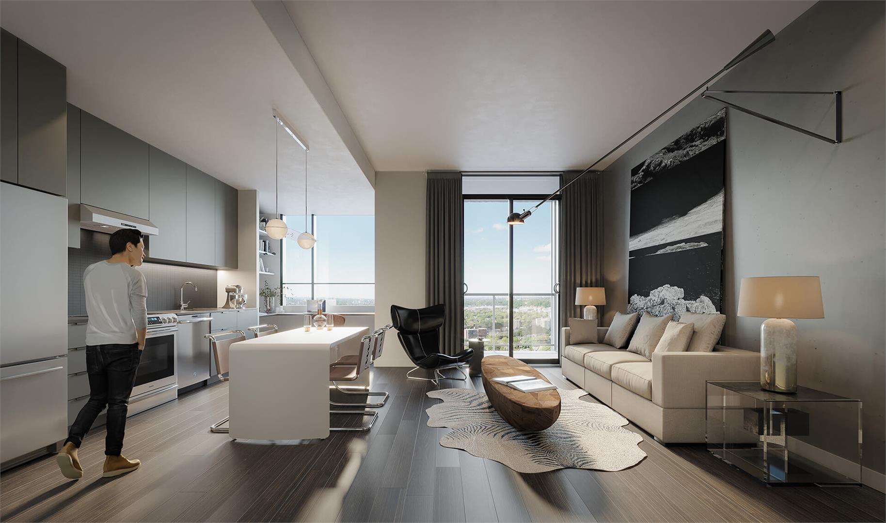Gallery Condos + Lofts rendering