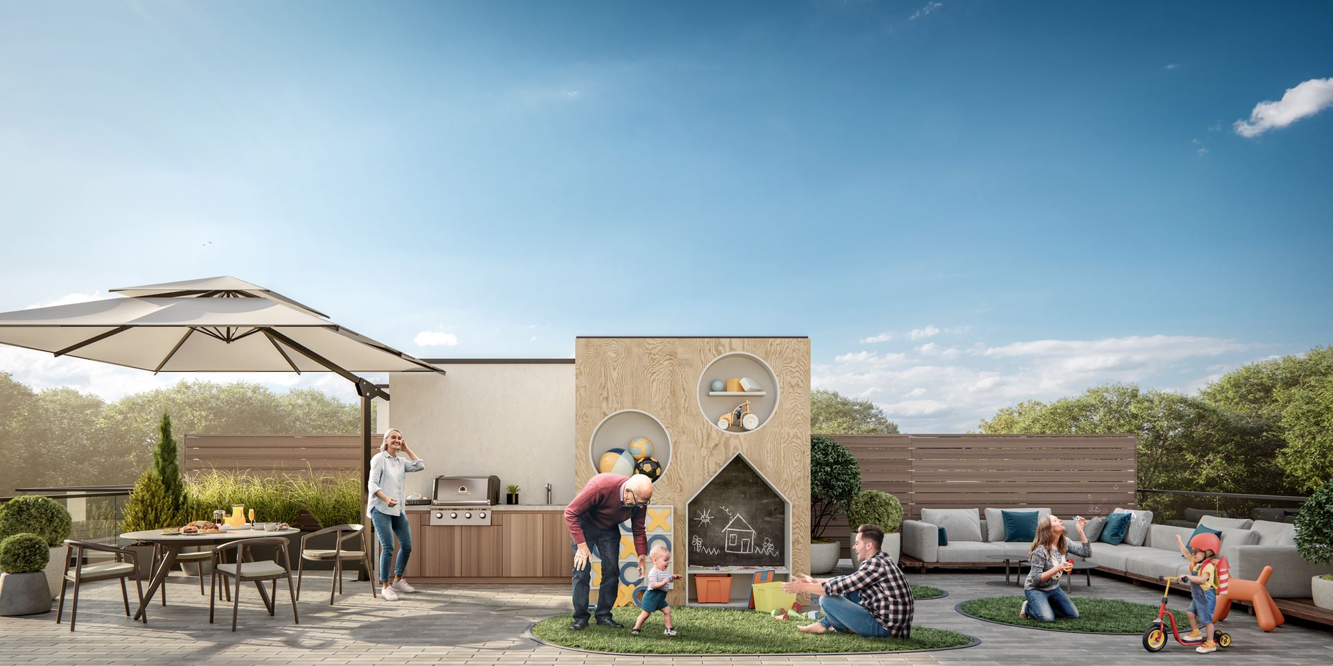 BT Modern Towns Bayview Village rendering