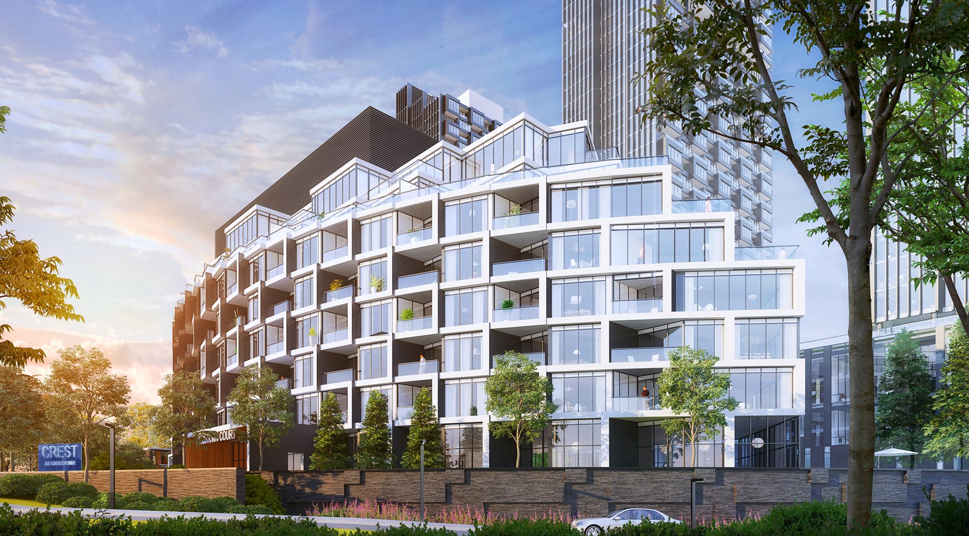Crest at Crosstown rendering