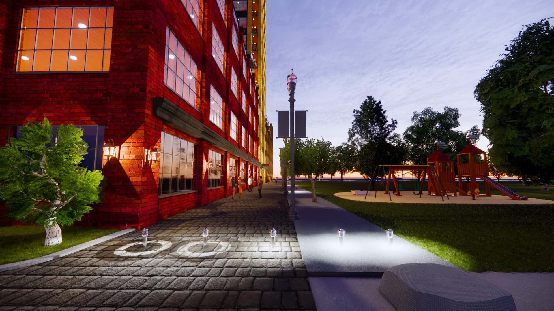 Beasley Park Lofts rendering