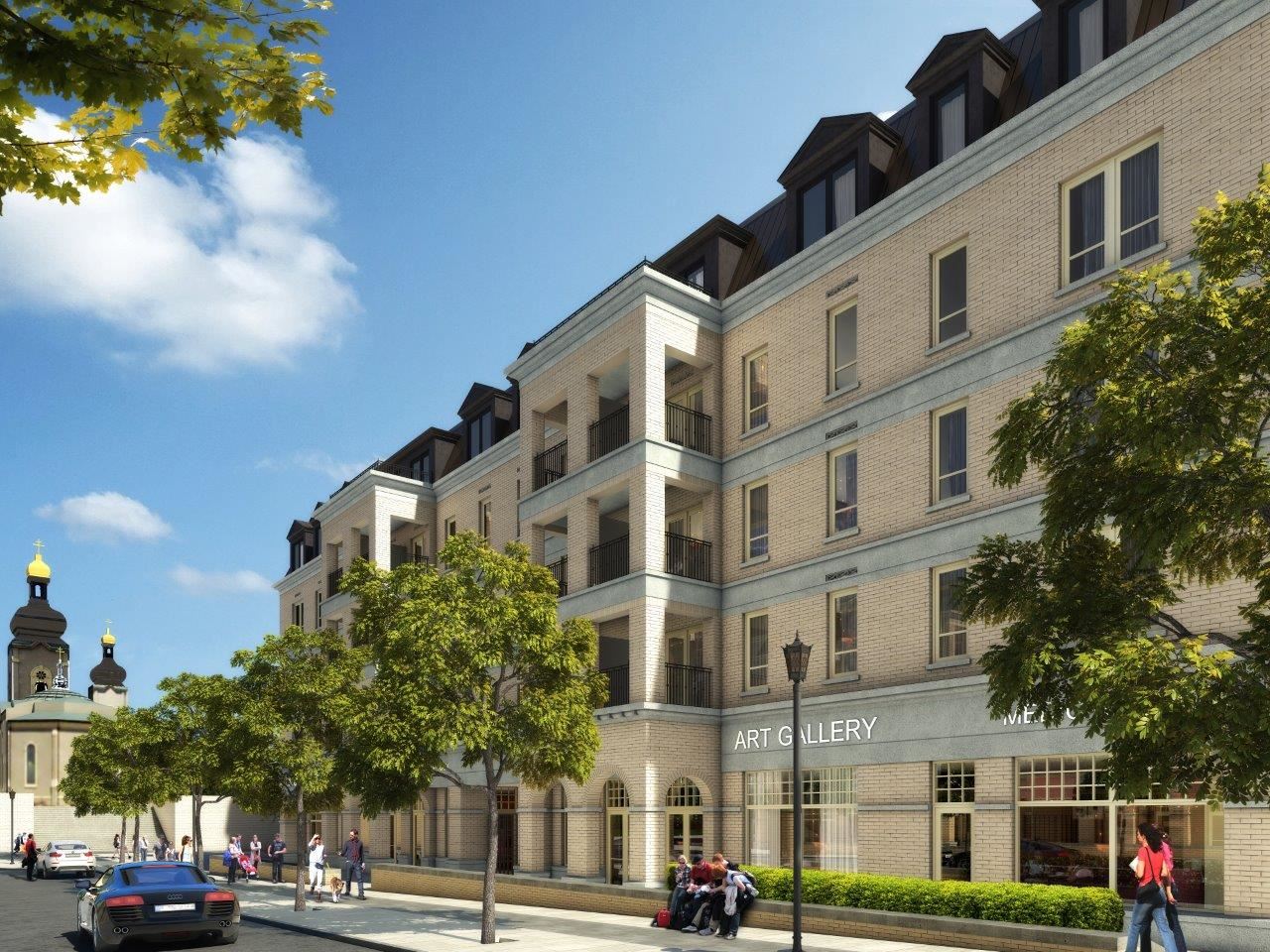 The Courtyards at Cathedraltown rendering