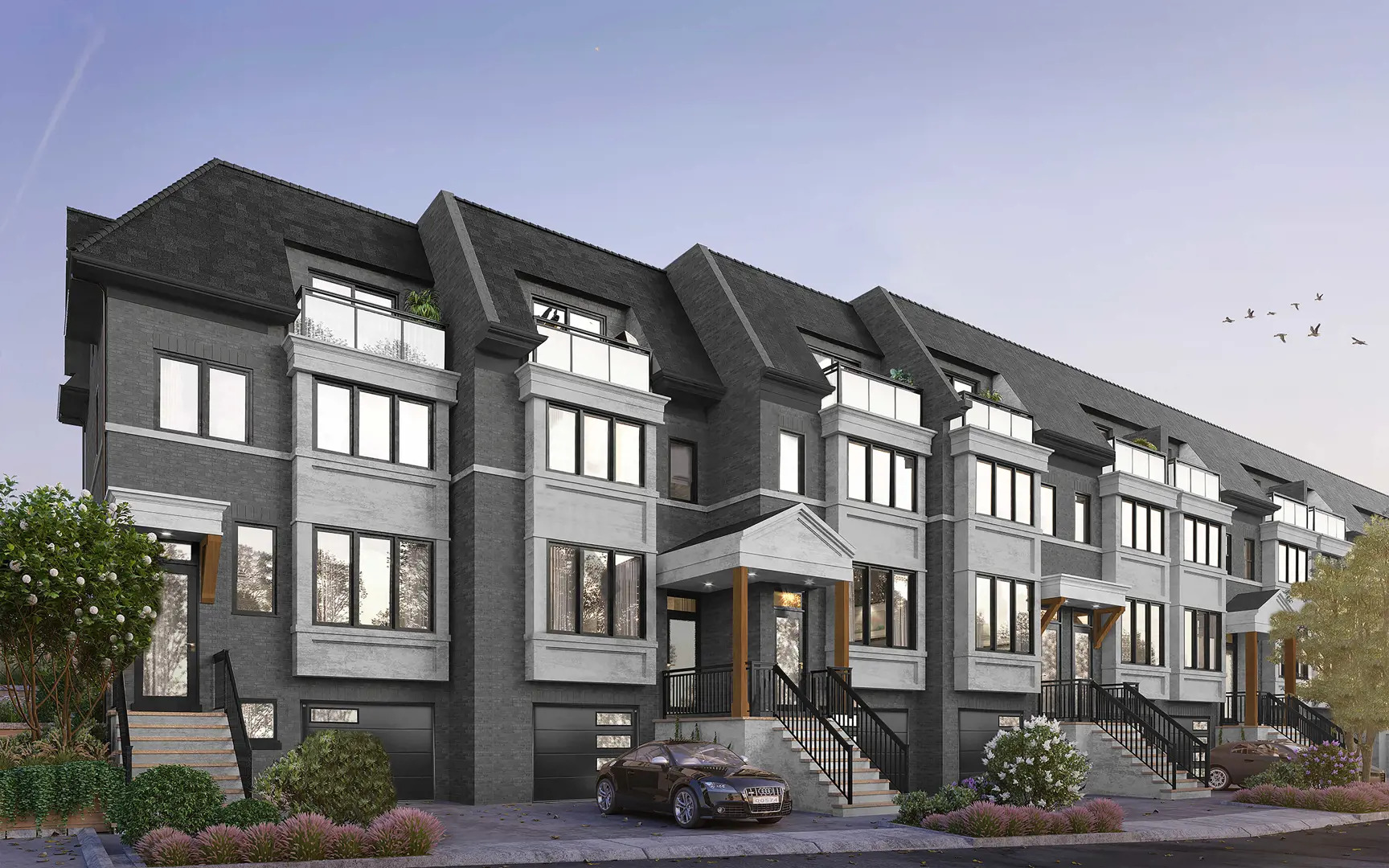 Lakeview Towns rendering