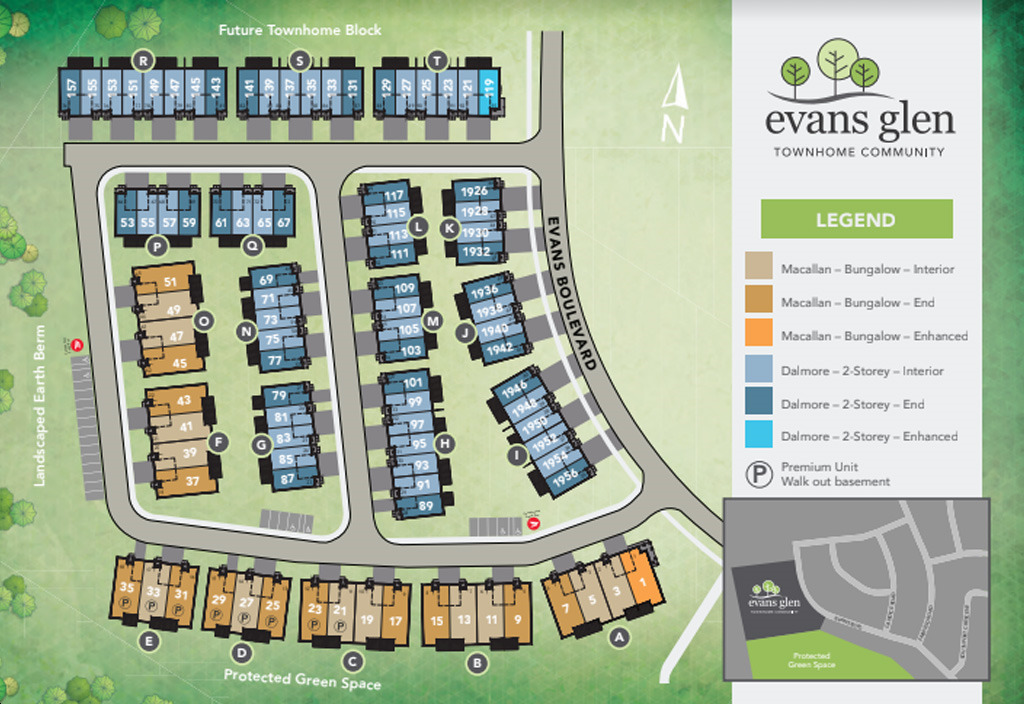 Evans Glen Towns rendering