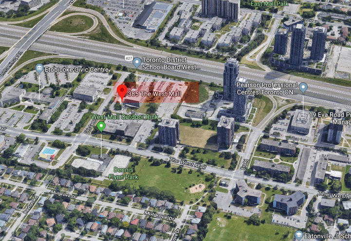 385 The West Mall Condos rendering